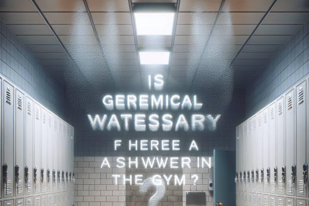 L'Eau germicide est-elle nécessaire s'il y a une douche dans la salle de sport