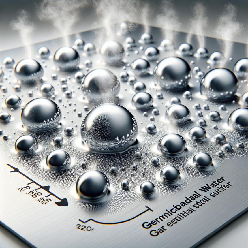 Quelle est la vitesse de séchage de l'Eau germicide sur les surfaces métalliques ?
